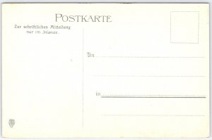 Vintage Berlin Siegesallee Park Scenic Postcard with Statues