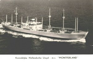 Koninklijke Hollandsche Lloyd MS Montferland Ship Vintage RPPC 03.65 