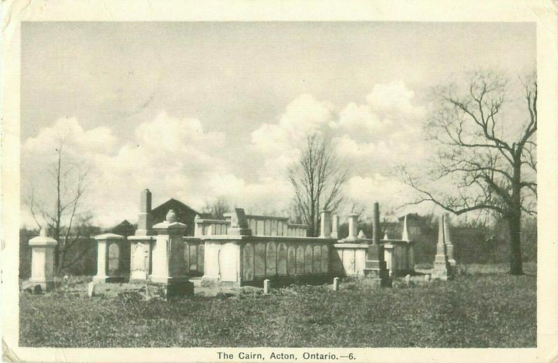 The Cairn, Acton, Ontario, Canada Number 6 Black & White Photo Postcard