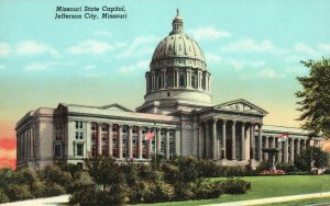 Vintage Postcard State Capitol Jefferson City Missouri MO