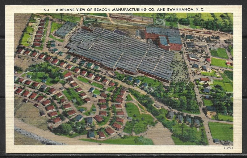 North Carolina. Swannanoa - Aerial View Of Beacon Manufacturing - [NC-077]