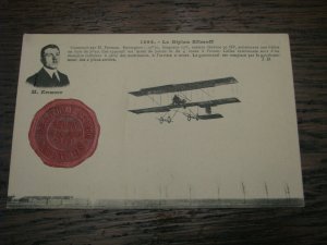 Aviation Postcard Used French France Airplane Biplane Efimoff 1910