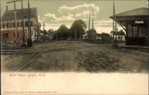 Salem NH Main St. Train Station Depot c1910 Postcard 