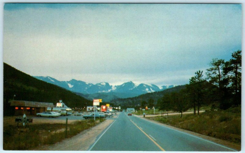 ESTES PARK Colorado CO  Evening View Rocky Mountain National Park 1970s Postcard