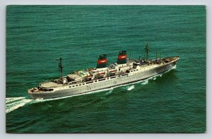 SS President Roosevelt Postcard American President Lines APL Ocean Liner