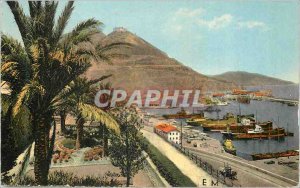 Modern Postcard Oran (Algeria) Letang Promenade and Santa Cruz Yacht Harbor