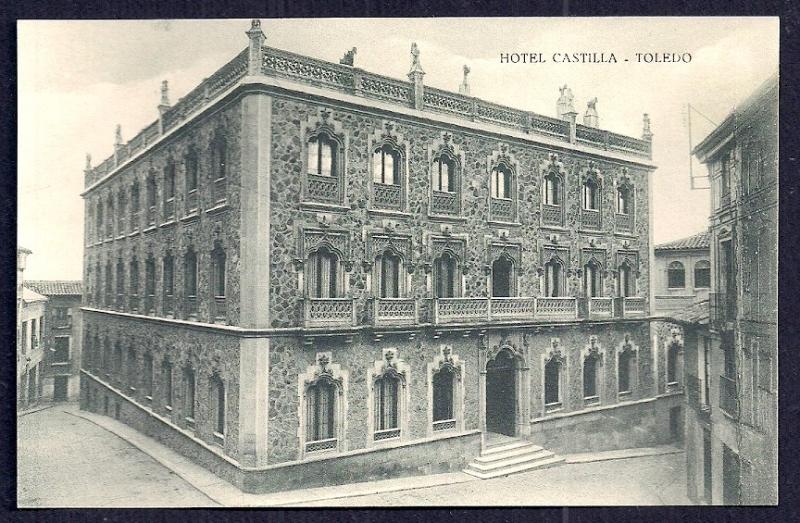 Hotel Castilla exterior view Toledo Spain unused c1920's