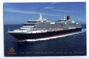 LN1178 - Cunard Liner - Queen Victoria , built 2007 - postcard