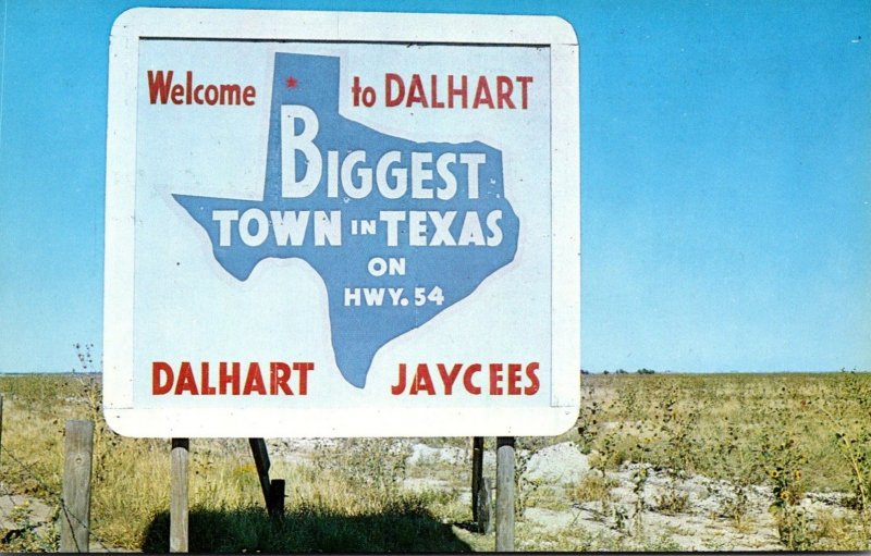 TYexas Dalhart Welcome Sign