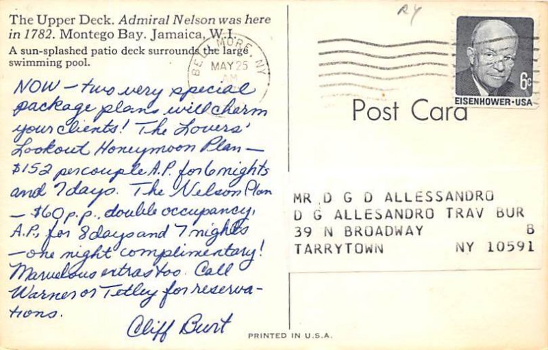 The Upper Deck Montego Bay Jamaica Postal used unknown 
