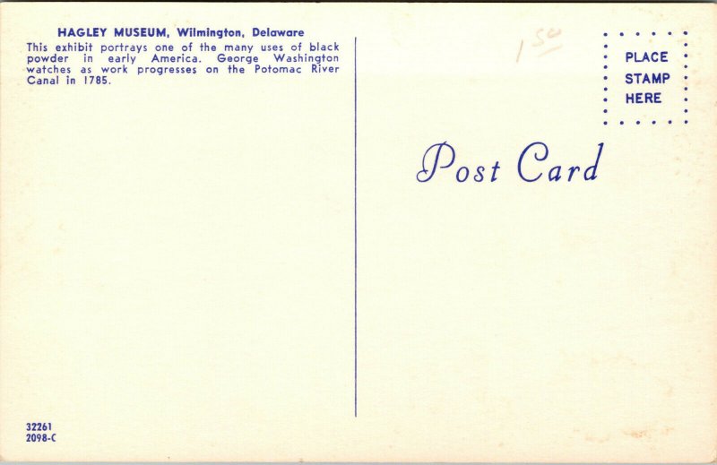 Vtg Hagley Museum Wilmington Deleware DE George Washington Potomac Postcard