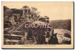 Old Postcard Obazine (Correze) The Canal has Breche St Etianne