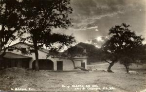 mexico, CHIPINQUE, N.L., Salida de Sol (1938) RPPC Stamp