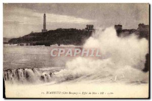 Old Postcard Biarritz Effect Of Sea