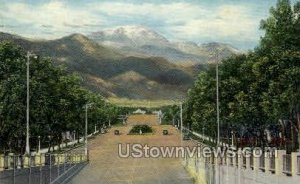 Pikes Peak from Platte Avenue - Colorado Springs , Colorado CO