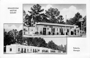 Roberta, Georgia GRANDVIEW MOTOR COURT Coca-Cola Gas Pumps Roadside Vintage