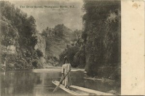 PC CPA NEW ZEALAND, THE DROP SCENE, WANGANUI RIVER, Vintage Postcard (b27167)