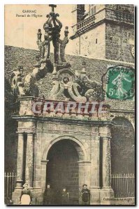 Old Postcard Carnac portal of the Church