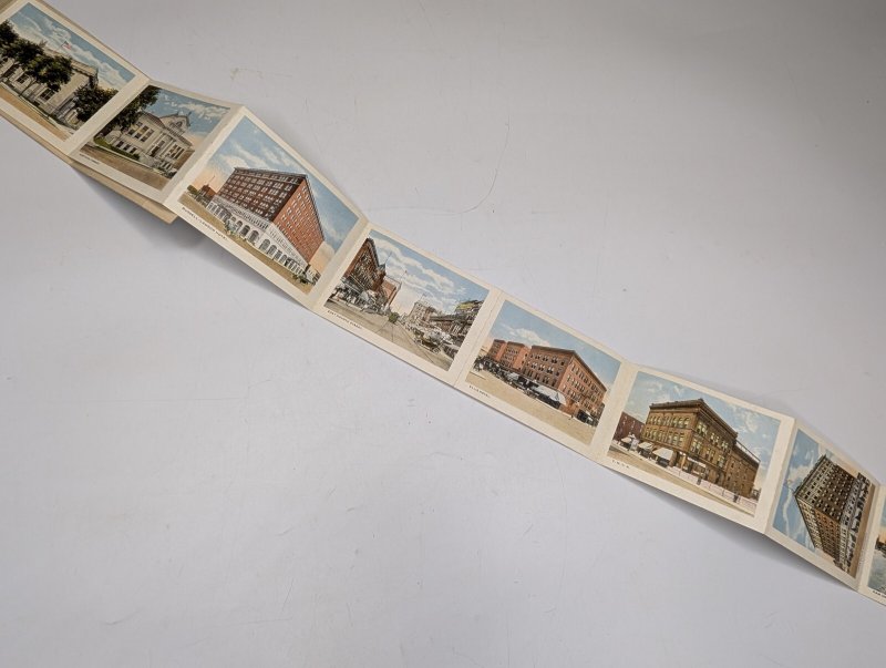 c1910s Waterloo Iowa Mini Souvenir Folder Fifth Street Bridge Postcard A382