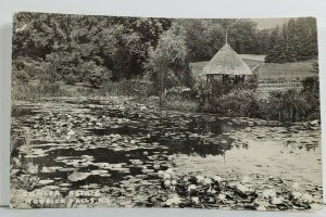 Rppc Hoosick Falls NY Ehmler Estate, Pond Gazebo Real Photo Postcard O12