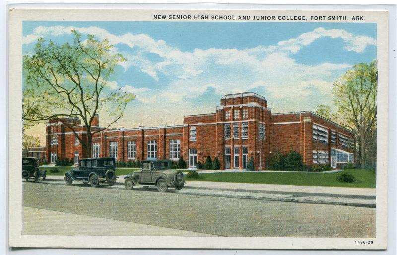 Senior High School Junior College Fort Smith Arkansas postcard