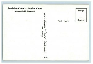 Vintage Garden Court, Southdale Shopping Center, Minneapolis Unused Postcard P21 