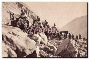 Old Postcard The Search D & # 39A Battery Position Militaria Canon Mountain H...