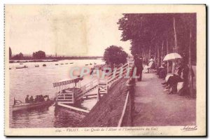 Old Postcard Vichy The Banks Of The I & # 39Allier And I & # 39Embarcadere Du...