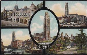 Massachusetts Boston Municipal Buildings River & Bridge Market Place &...