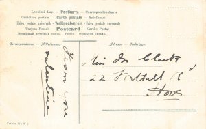 Animals Anthropomorphic Monkey Doctor Cat Ill in Bed Humanized postcard B920