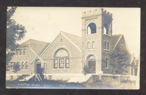 RPPC BLACKWELL OKLAHOMA CHRISTIAN CHURCH 1909 REAL PHOTO POSTCARD