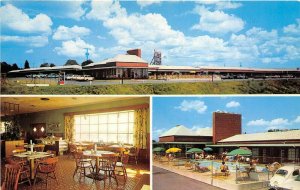 Jessup Maryland 1960s Postcard Parkway Motor Motel Swimming Pool