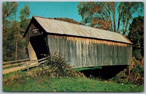 Tunbridge Vermont 1968 Postcard Howe Covered Bridge