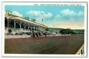 c1920's View of Grand Stand and Race Track Tijuana Mexico Unposted Postcard