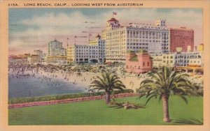 Looking West From Auditorium Long Beach California 1941
