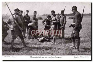 Old Postcard Army Germans killed by a French airplane