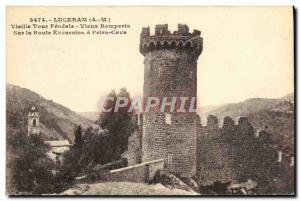 Old Postcard Luceram Old Tower feudal Vieux Remparts On the Road Excursion Pe...