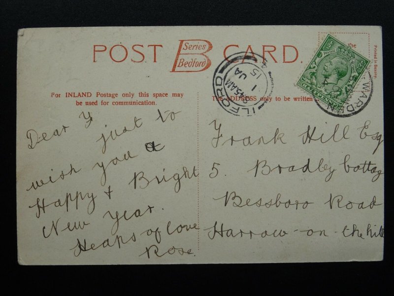 Bedfordshire OLD WARDEN Village Water Pump c1915 Postcard by Bedford Series