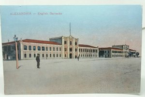 English Barracks Alexandria Egypt New Unused Vintage Antique Postcard