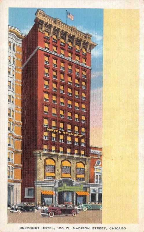 Chicago, IL Illinois  BREVOORT HOTEL~James X Galbaugh, Mgr  ca1930's Postcard 