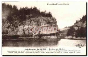 Old Postcard Frontiere Franco Suisse Rock of Echo