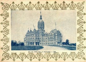 State Capitol Building Hartford Connecticut CT  UDB Postcard Micah Border Q14