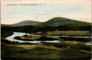 View of Uncanoonuc Mountains, Goffstown NH Vintage Postcard Q69