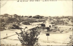 Guantanamo Cuba (I Think) US Navy Rush on Canteen Real Photo Postcard