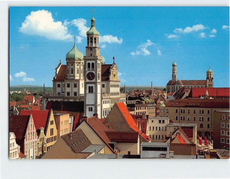 Postcard Basilica of SS. Ulrich and Afra Augsburg Germany