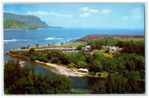 1958 Aerial View Of Hanalei Plantation Hanalei Bay Kauai Hawaii HI Postcard