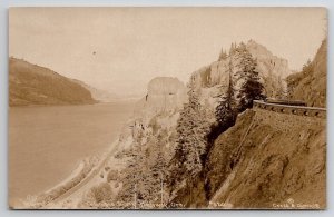 RPPC Inspiration Point Columbia River Highway Oregon Postcard B42