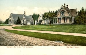 CT - Hartford. Cedar Hill Cemetery Entrance