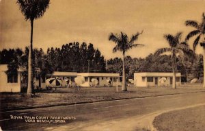 Vero Beach Florida Royal Palm Court Apartments Vintage Postcard AA5216