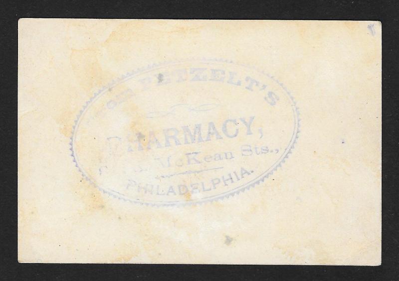 VICTORIAN TRADE CARD Petzelt's Pharmacy